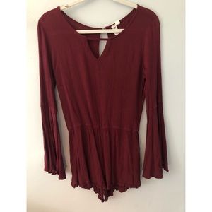 Burgundy romper